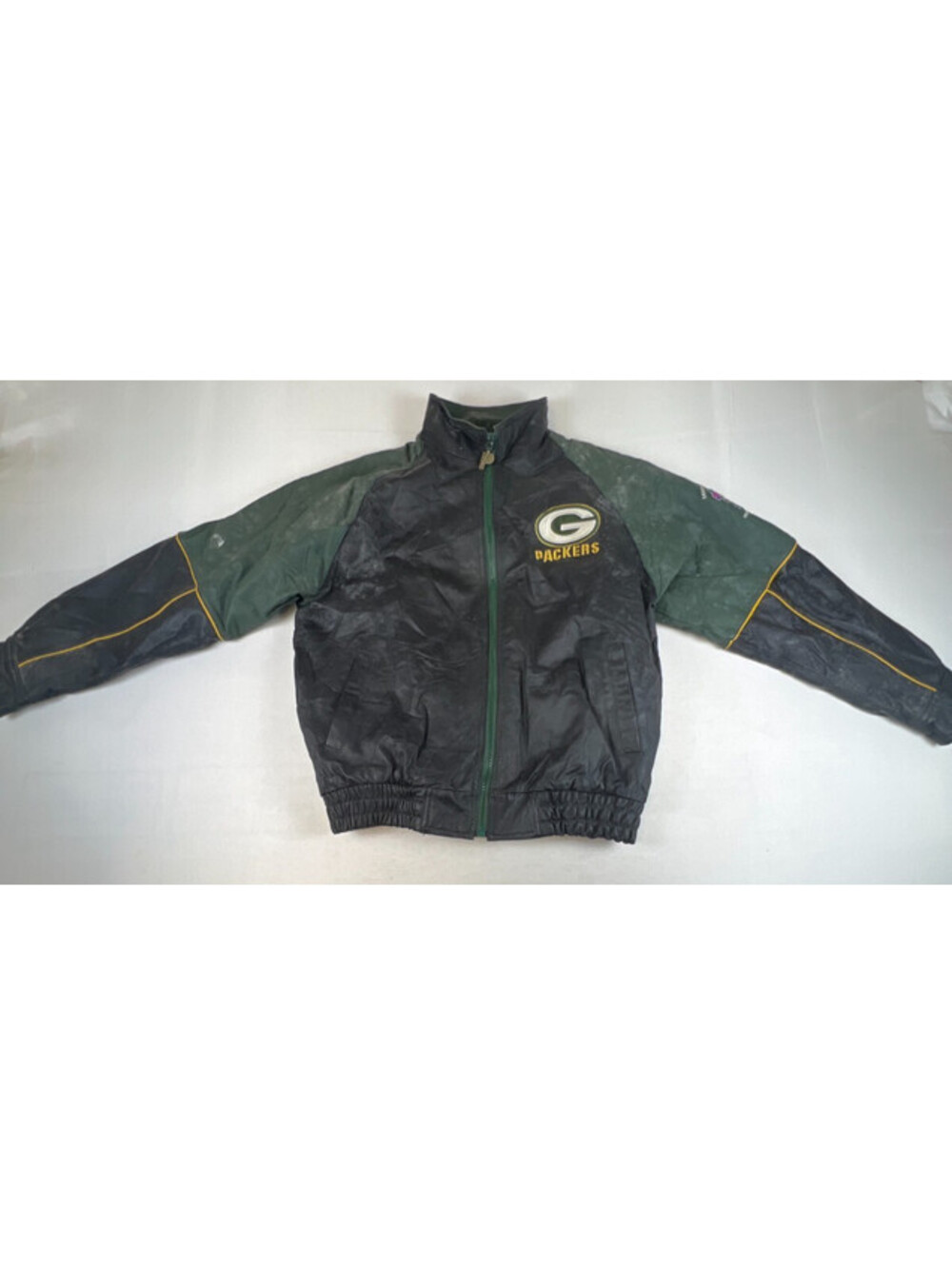 Vintage Pro Player Green Bay Packers Super Bowl XXXI Leather Jacket Men MD
